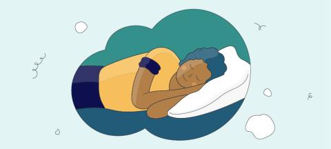 cartoon image of someone sleeping