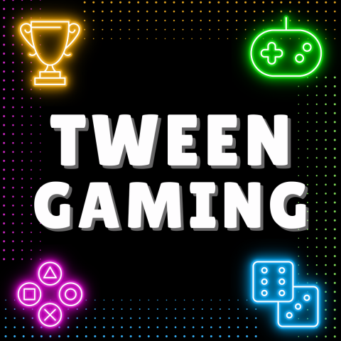 Tween Gaming with glowing icons