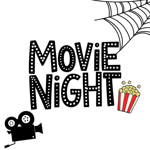 cobweb, film camera and popcorn