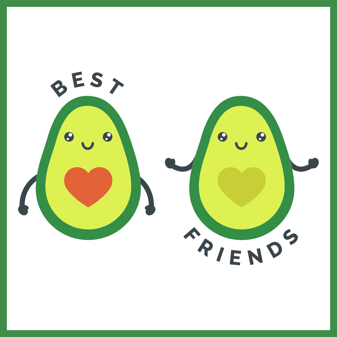 Two Avocado Best Friends