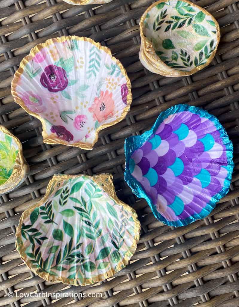 decoupage sea shells 