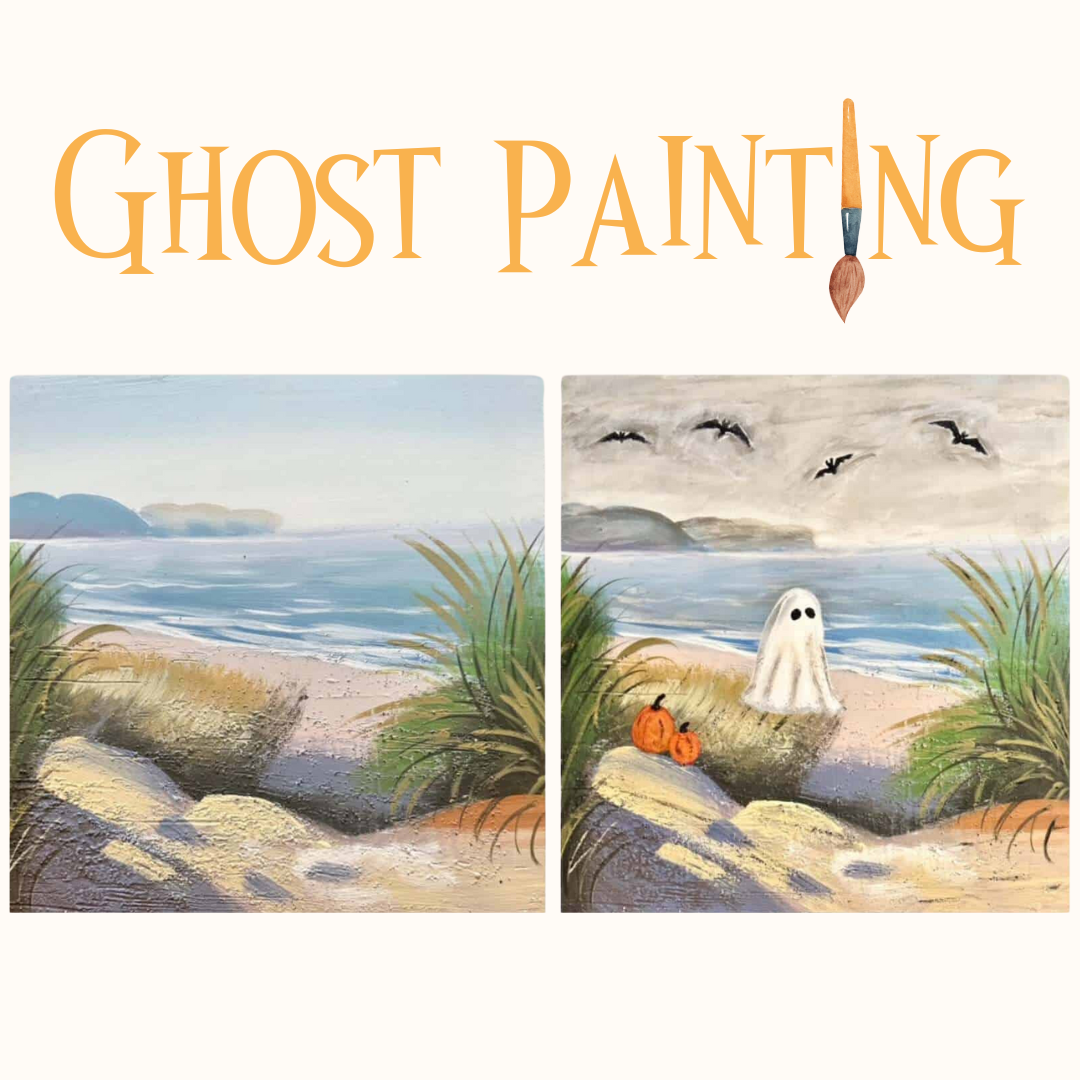 Ghost Painting before and after