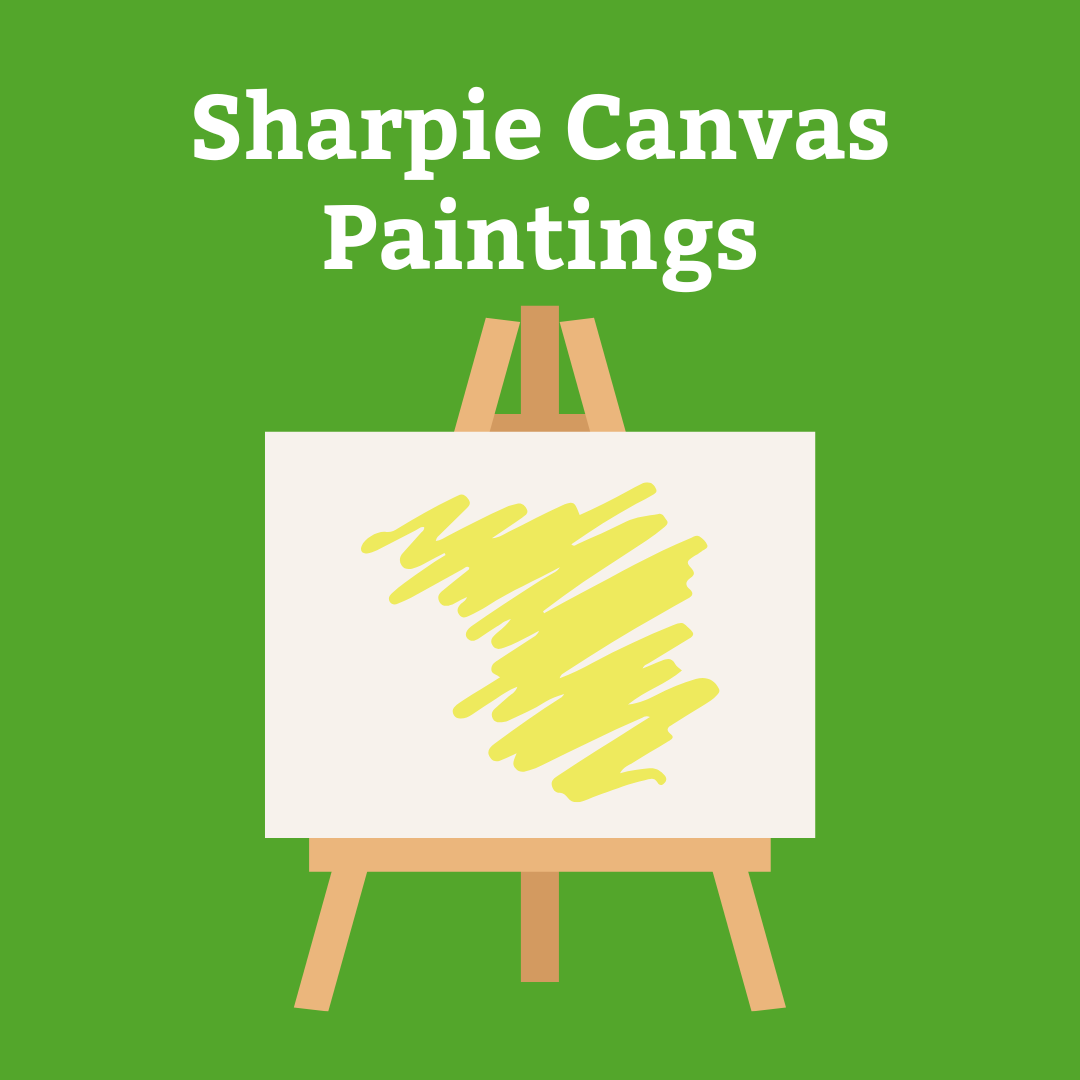 canvas with yellow marks